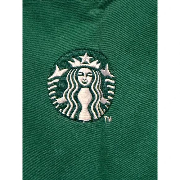 Starbucks Green Apron Embroidered Logo Work Uniform Chef Barista Cafe 2 Pack * - Picture 4 of 8